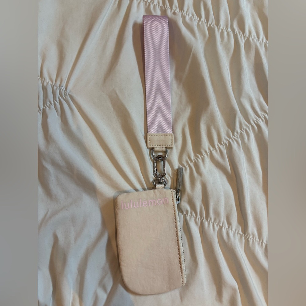 lululemon athletica Pink and Beige Wristlet